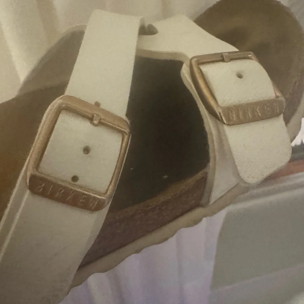 Birkenstock White Sandals - barely worn!! - Picture 3 of 4